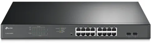 Коммутатор/ 16-Port Gigabit Easy Smart PoE+ Switch with 2 SFP UKplug фото 1