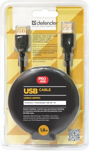 Defender USB 2.0 Type-AM - USB 2.0 Type-AF 1.8м фото 3