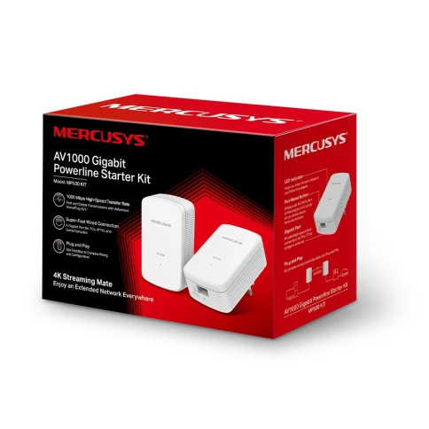 Комплект гигабитных адаптеров Powerline/ AV1000 Gigabit Powerline Kit, HomePlug AV2... фото 3