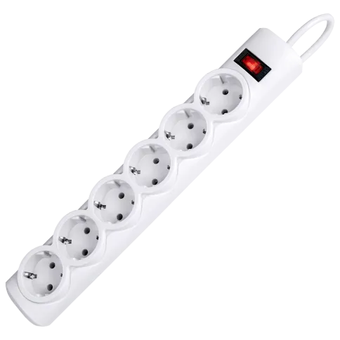 Сетевой фильтр Defender DFS 153 3 м, белый, 6 розеток/ Surge Protector фото 1