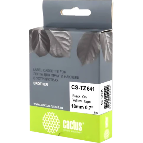 Картридж ленточный Cactus CS-TZ641 TZe-641 черный для Brother 1010/ фото 2