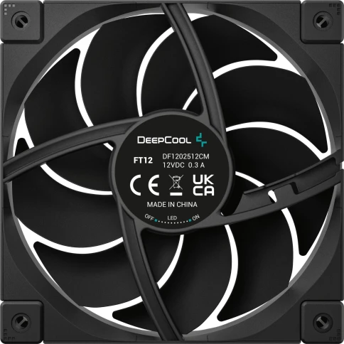 Вентилятор для корпуса Deepcool FT12 120х120x25 черный 4-pin 32дБ (R-FT12-BKWPN1-G)... фото 3