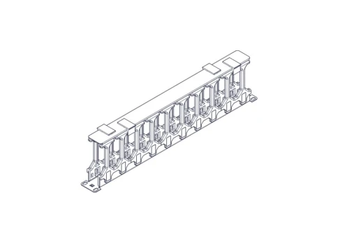 Horizontal cable organizer Systeme Electric, Excelente series, 1U, pla фото 6
