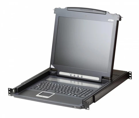 ЖК-монитор 17" с клавиатурой, выдвижной, 1U, RAL 7021/ Console with LC фото 4