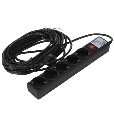 Фильтр-удлинитель/ Power Cube 10.0 m 5 outlets (Black graffite) 10A / фото 1