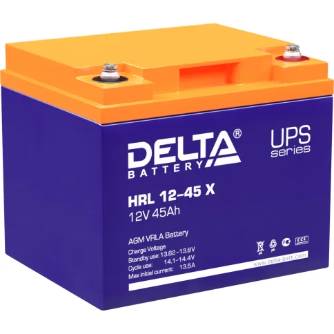 Батарея DELTA серия HRL-X, HRL 12-45 X, напряжение 12В, емкость 45Ач ( фото 1