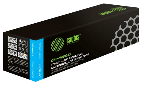 Картридж лазерный Cactus CSP-W2031X голубой (6000стр.) для HP LJ M4 фото 1