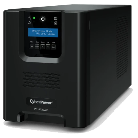 ИБП CyberPower PR1000ELCD, Line-Interactive, 1000VA/900W, 8 IEC-320 С13 розеток, USB&Serial, SNMPslot, LCD дисплей, Black, 0.6х0.35х0.4м., 21кг./ UPS Line-Interactive CyberPower PR1000ELCD 1000VA/900W USB/RS-232/EPO/SNMPslot (8 IEC С13) фото 2