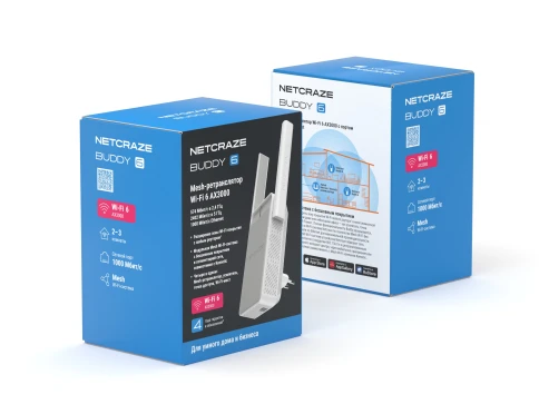 Wi-Fi Mesh-ретранслятор/ Mesh-ретранслятор Wi-Fi AX3000 2,4 ГГц/ 5 ГГц, 1x1000... фото 5
