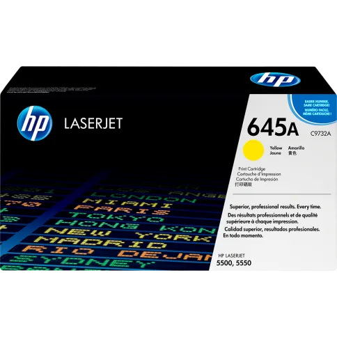 HP 645A Yellow Color LaserJet Print Cartridge (C9732A) фото 1