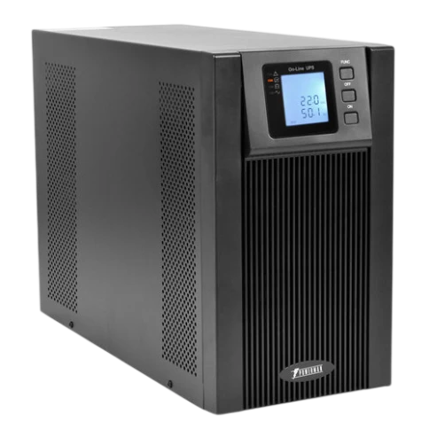 Источник бесперебойного питания/ POWERMAN Online 3000, LCD, double conversion, 3000VA, 2700W, 8 pieces IEC320 C13 and 1 piece IEC320 C19 with backup power supply, USB, RS232, SNMP slot, EPO connector, 12V 9Ah battery 6 pcs., 1 cable for C13/C14 load, 191 фото 1