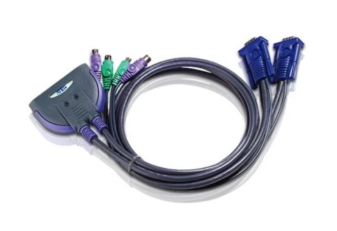 2-х портовый KVM переключатель PS/2, 0,9м/ 2 PORT KVM SWITCH FOR PS2   W/0.9m фото 1