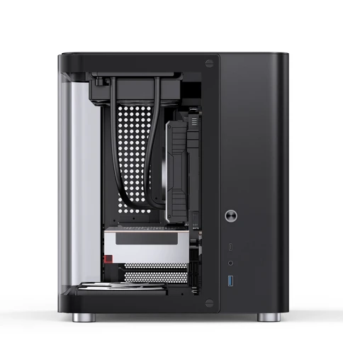 Корпус без блока питания/ Case JONSBO TK-1 Black 2.0, Mini-Tower, no f фото 10