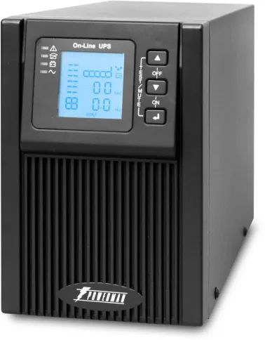 ИБП POWERMAN Online 1000, LCD, двойного преобразования, 1000ВА, 900Вт, 2 евророзетки с резервным питанием, USB, RS232, слот SNMP, разъем EPO, батарея 12В 9Ач 2 шт., 215 х 315 х 365 мм., 10.7 кг./ UPS POWERMAN Online 1000, LCD, dual conversion, 1000VA, 900 фото 4