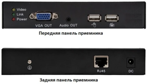 KVM VGA+USB удлинитель/ KVM VGA+USB удлинитель по витой паре с поддерж фото 3