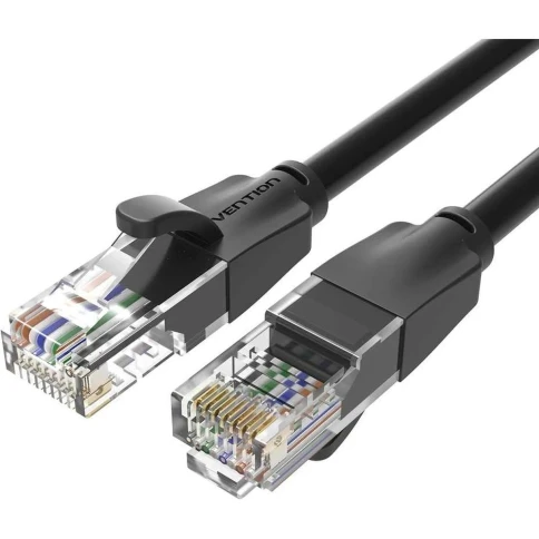 Патч-корд Vention прямой UTP cat.6, RJ45 - 10м. Черный фото 1