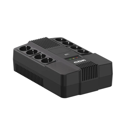 Линейно-интерактивный ИБП в плоском корпусе "Brick"/ ИБП CBR [UPS-OFK-101E-600] 600VA/360W,  Schuko CEE 7 Outlets: (x4 Battery & Surge Protected; x4 Surge Protected), LED, AVR, 12V/7Ah фото 2