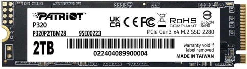 Твердотельный накопитель Patriot PCIe 3.0 x4 2TB P320P2TBM28 P320 M.2... фото 1