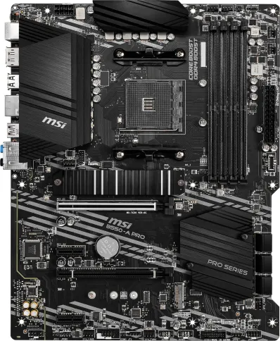 Материнская плата/ MB MSI AMD B550 sAM4, 4xDDR4(128GB), HDMI 2.1/DP, 1xPCIe 4.0x16, 1xPCIe 3.0x16, 2xPCIe 3.0, 1xLAN, 6xSATA 6Gb/s, 2xM.2, 1xUSB-C, 3xUSB 3.2, 4xUSB 2.0, 1xPS/2, ATX фото 1