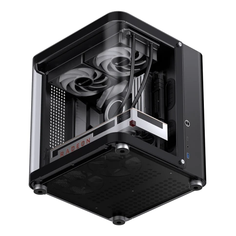 Корпус без блока питания/ Case JONSBO TK-1 Black 2.0, Mini-Tower, no f фото 11