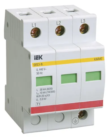 KARAT ОПС1-B УЗИП 3P In=30кА Un=400В Im=60кА IEK фото 3