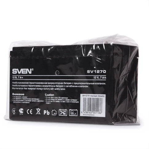 Батарея SVEN SV 1270 (12V 7Ah), напряжение 12В, емкость 7А*ч,... фото 4