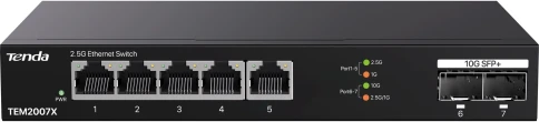 Коммутатор/ Tenda TEM2007X Коммутатор неуправляемый, 7 портов, RJ-45 5х2,5 Гбит/с,... фото 2