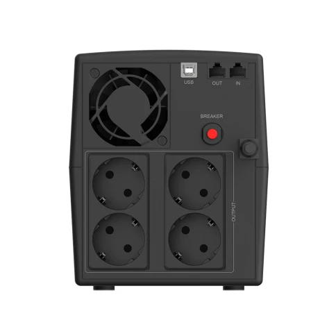 Башенный линейно-интерактивный ИБП/ ИБП CBR [QTM-1200T-4F-LCUC] Line Interactive 1200VA/720W 7Ah12V*2... фото 3