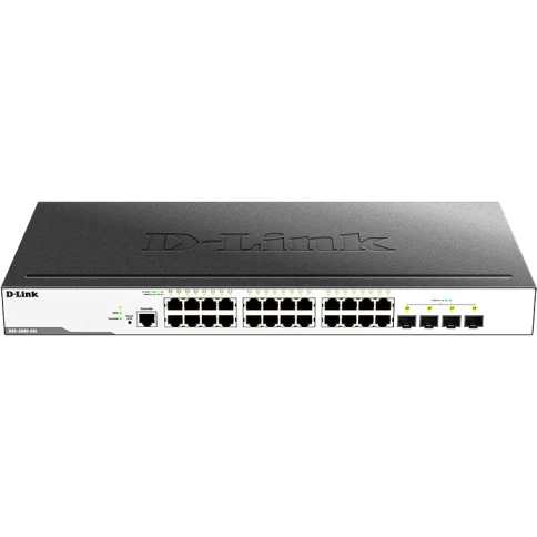 Коммутатор/ DGS-3000-28L/B Managed L2 Switch 24x1000Base-T, 4x1000Base-X SFP, Surge 6KV,... фото 1