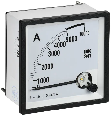 Амперметр Э47 5000/5А кл. точн. 1,5 96х96мм IEK фото 1