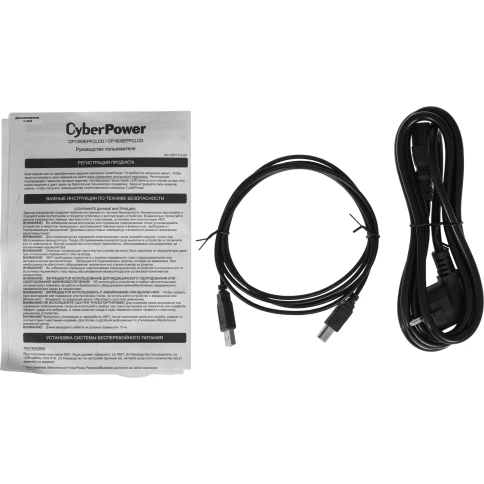 Источник бесперебойного питания/ UPS Line-Interactive CyberPower CP1350EPFCLCD 1350VA/810W USB/RS-232/RJ11/45/USB/SNMPslot  charger A/С (6 EURO), с чистым синусом при работе от АКБ фото 8