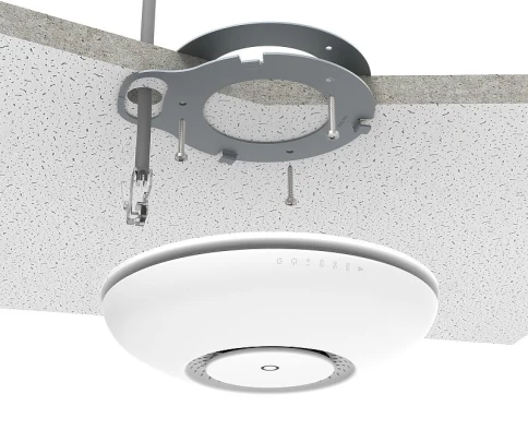 Маршрутизатор/ cAP ac Dual-band 2.4 / 5GHz wireless access point for mounting on a ceiling or wall with two Gigabit Ethernet ports (one with PoE output), 802.11ac support and IPsec hardware encryption support фото 4
