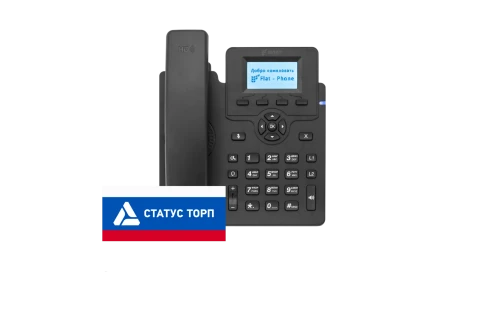 IP-телефон Flat-Phone C10: 2 SIP-аккаунта, 2 порта 10/100BASE-T (RJ-45 фото 1