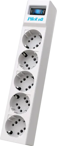 Сетевой фильтр/ Surge protector Pilot SG5 5 outlets (GP), 10A / 2.2kVt фото 1
