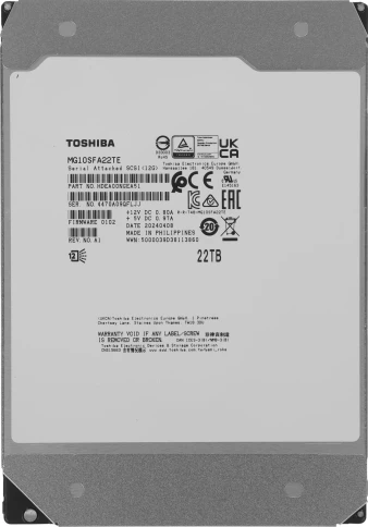 Жесткий диск Toshiba SAS 3.0 22TB MG10SFA22TE Server (7200rpm) 512Mb... фото 1