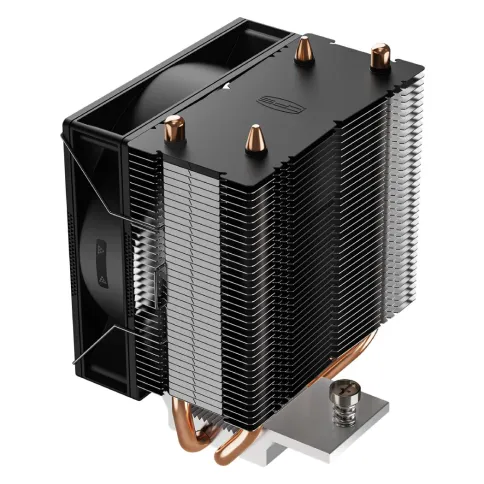 Кулер для процессора/ CPU Cooler PCCooler R200 (110W, 3-pin, 133mm, Al/Cu, 2x6mm, 1x92mm, 40.94CFM, 30dBA, 2200RPM, S: 1851/1700/1200/115X, AM5/AM4, silver, black) фото 6