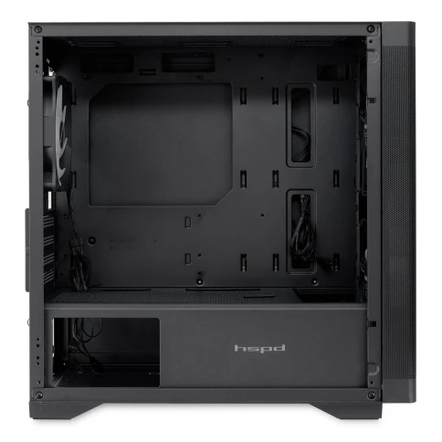 Корпус без блока питания/ Case HSPD M320, Mesh Mini-tower, Black, slid фото 6