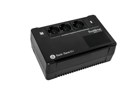 ИБП Systeme Electric Back-Save BV 400 ВА, автоматическая регулировка напряжения, 3 розетки Schuko, 230 В, 1 USB Type-A фото 7