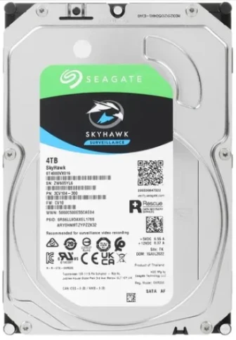 Жесткий диск/ HDD Seagate SATA3 4Tb 5400 Skyhawk Surveillance 256Mb 1 year warranty (replacement ST4000VX013, ST4000VX005) фото 1
