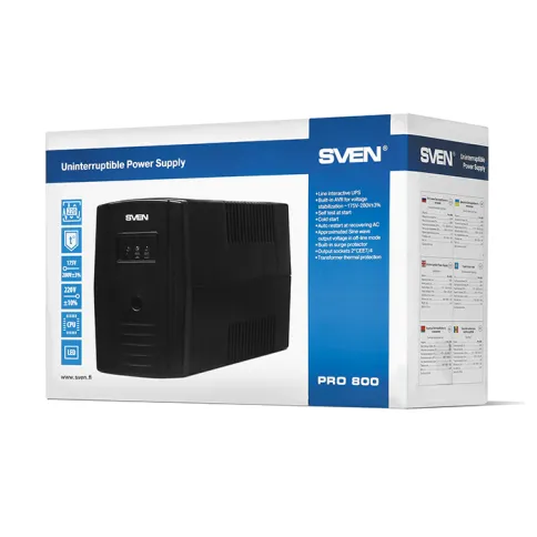 ИБП SVEN Pro 800, линейно-интерактивный, автоматический стабилизатор н фото 4