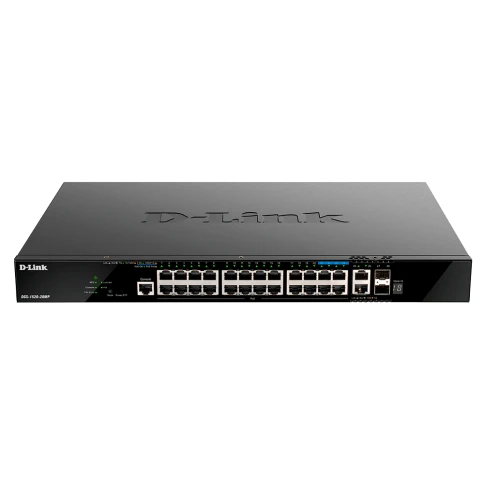 Коммутатор/ DGS-1520-28MP Managed L3 Stackable Switch 20x1000Base-T PoE, 4x2.5GBase-T PoE,... фото 1
