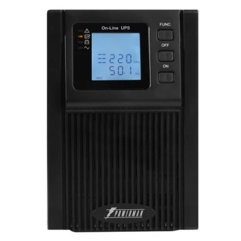 ИБП POWERMAN Online 1000 plus, LCD, двойного преобразования, 1000ВА, 900Вт, 2 евророзетки с резервным питанием, USB, RS232, слот SNMP, разъем EPO, внешний блок батарей (в комплект не входит), 215 х 315 х 365 мм., 5.2 кг./ UPS POWERMAN Online 1000 plus, LC фото 2