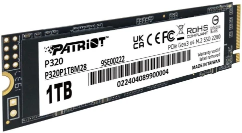 Твердотельный накопитель Patriot PCIe 3.0 x4 1TB P320P1TBM28 P320 M.2... фото 3