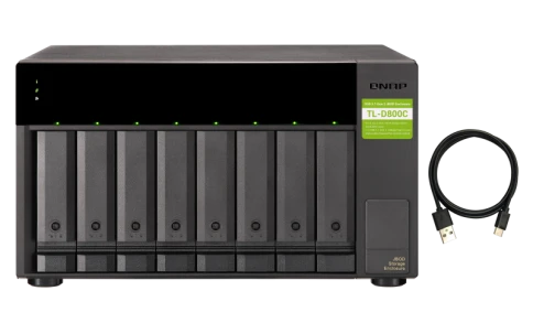 Полка расширения сетевого хранилища без дисков/ SMB QNAP TL-D800C USB фото 4