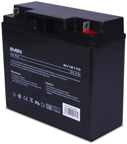 Батарея SVEN SV 12170 (12V 17Ah), напряжение 12В, емкость 17А*ч, макс. фото 1