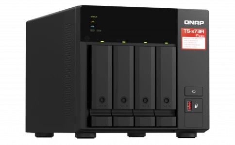 Сетевое хранилище без дисков/ SMB QNAP TS-473A-8G NAS, 4-tray w/o HDD, фото 4