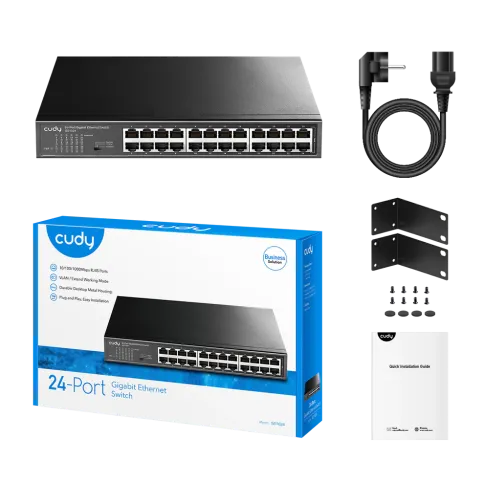 Коммутатор/ 24-Port Gigabit Switch, 24 Gigabit RJ45 Ports, IGMP Snoopi фото 4