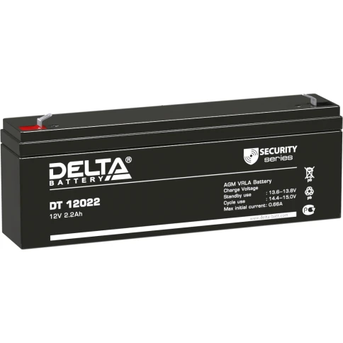 Батарея DELTA серия DT, DT 12022, напряжение 12В, емкость 2.2Ач... фото 1