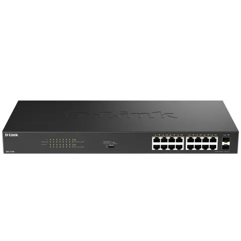 Коммутатор/ DGS-1018P Конфигурируемый PoE-коммутатор, 16х1000Base-T Po фото 2