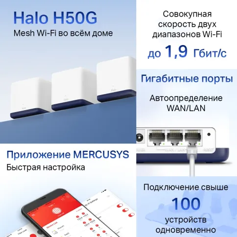 Mercusys Halo H50G(2-pack) фото 4